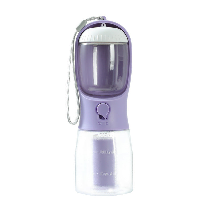 HydraPaw™ 3 in 1 dog travel water bottle for walks wisteria purple